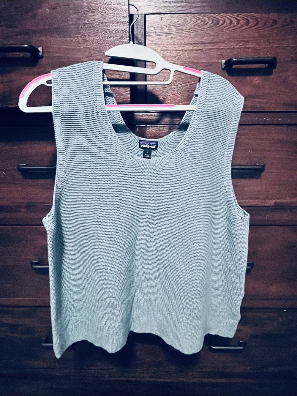 Patagonia Women's Pale Blue Knit Tank Top
